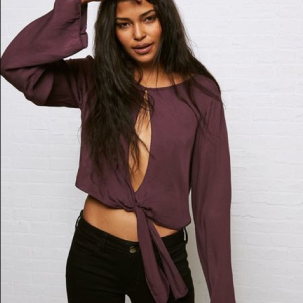 Don’t Ask Why Long Sleeve Slit Top